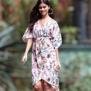 Gianni Bini Lara High Low Floral Kimono Dress